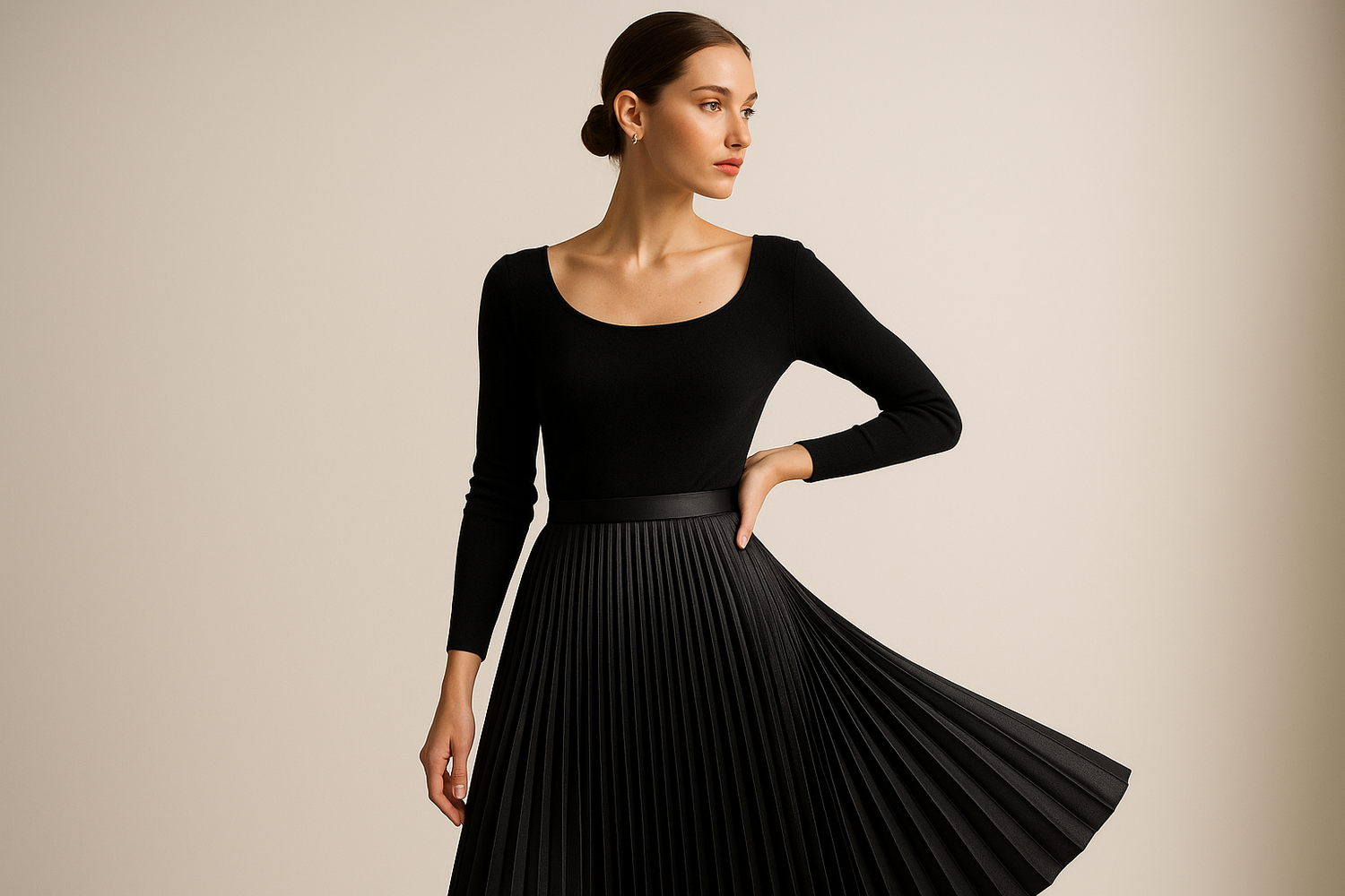 Premium Pleated Skirt women portrait image